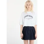 Tričko Calvin Klein Jeans Ss Cropped Boxy Heri Tee White M