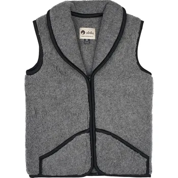 Vlnka Vlněná vesta Merino s límcem tmavě šedá velikost oblečení 3XL