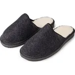 Vlnka Pánské filcové pantofle s Merino vlnou černá velikost obuv dospělí 45