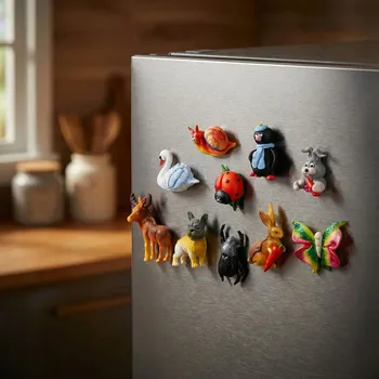 Dekorativní magnet Ozdobné magnety DAILY INTERNATIONAL HOME ZVÍŘATA 10 ks