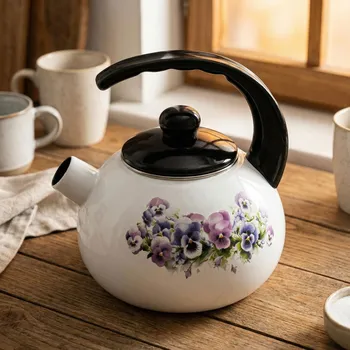 Konvice na čaj Smaltovaná konvice ODELO ELADIO PANSY 2,2 l bílá
