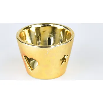 Vánoční dekorace Svícen zlatý