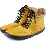 Vlnka Dámské barefoot kožené kotníkové boty s ovčí vlnou Darja žlutá velikost obuv dospělí 42