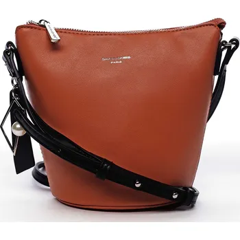 Kabelka Dámská crossbody kabelka lososově oranžová - David Jones Misahy oranžová