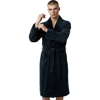 Pánský župan F2F Pánský modrý mikroplyšový župan Barva: Modrá, Velikost: L-XL