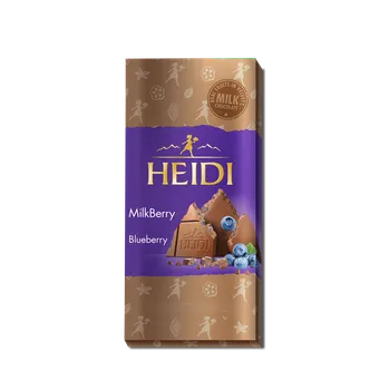 Čokoláda Heidi Milkberry Mléčná čokoláda s borůvkami 80g
