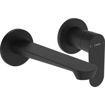 Hansa HANSAGENESIS Baterie umyvadlová podomítková - vrchní díl, výtok 184 mm, černá matná, 3780210733