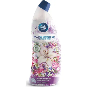 WC čistič AMBI PUR WC Active gel bílé květy 750 ml