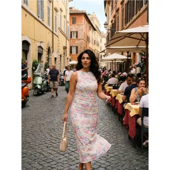 Dámské šaty Sinsay - Maxi šaty s řasením s květinovým vzorem - vícebarevná - 844AL-MLC - 844AL-MLC-XXS