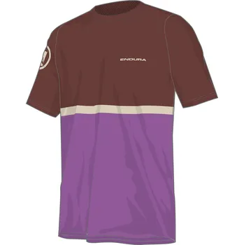 cyklistický dres Endura dres SingleTrack Core Tee II End Mahogany - vel. XXL r.26