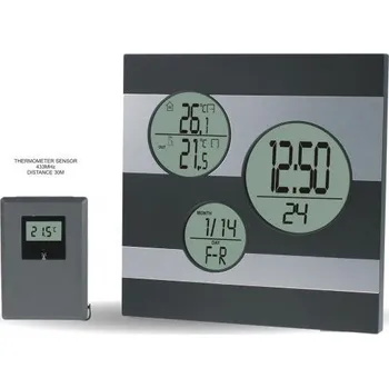 Budík MPM Quality Budík s teploměrem C02.2577.9270 + 2 měsíce na vrácení zboží