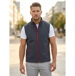 Pánská softshellová vesta ALTISPORT NoPrint NP/ALM8211NJ IRON GREY/RED L