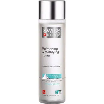 Přípravek na čištění pleti a oči Swiss Image Essential Care Refreshing & Mattifying Toner tonikum pro kombinovanou až mastnou pleť 200 ml