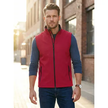 Pánská vesta Pánská softshellová vesta ALTISPORT NoPrint NP/ALM8211NJ RED/BLACK XXXL