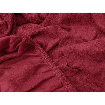 Prostěradlo TEXTILOMANIE Froté prostěradlo Exclusive vínové 90 × 200 cm