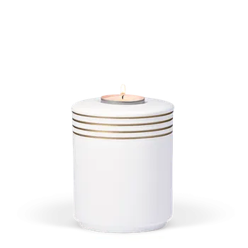 Smuteční dekorace Keramická miniurna Sean - Bílá