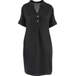 ČERNÉ LNĚNÉ ŠATY S KAPSAMI Zabaione