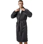 F2F Pánský šedý mikroplyšový župan Barva: Šedá, Velikost: L-XL