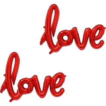 Balónek Folat Balón foliový Love červený Valentýn/Svatba 70 × 60 cm - 2 ks