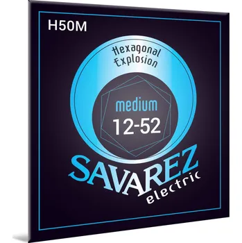 Struna pro kytaru a smyčcový nástroj Savarez Savarez struny pro E-kytaru Hexagonal Explosion NickelMedium .012-.052 H50M 7675