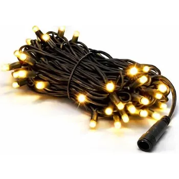 LED páska DECOLED Easy Fix LED světelný řetěz 5 m venkovní teple bílá s FLASH, 60 diod, černý kabel IP67, prodlužovací