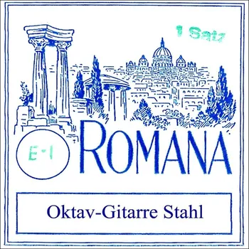Struna pro kytaru a smyčcový nástroj Romana Struny pro oktávovou kytaruOcel.sada 6464