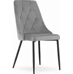 Židle IMOLA - světlá šedá samet x 1