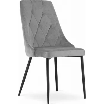 Jídelní židle Židle IMOLA - světlá šedá samet x 1