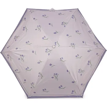 Deštník Dámský mini skládací deštník tulipány fialová nejsvětlejší 1 ks