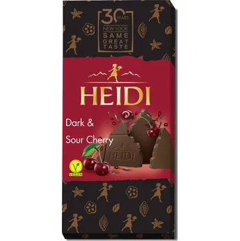 Čokoláda Heidi Sour Cherry Hořká čokoláda s višní 80g