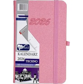 Diář Kalendarz 2026 A6 tygodniowy Techno różowy