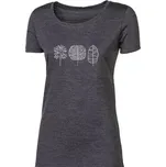 PROGRESS Progress Vinka "TREES" dámské merino triko s krátkým rukávem, šedý melír velikost S