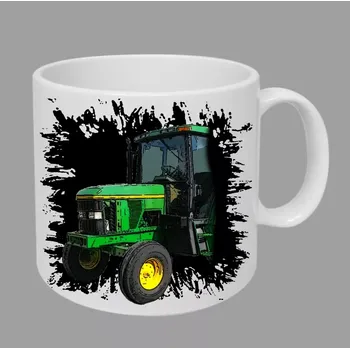 Moon River John Deere 6400 hrnek s traktorem černý obsah 330 ml (hrneček traktor)