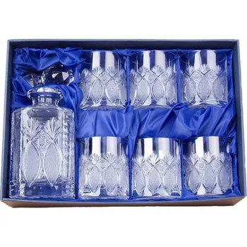 Sklenice BOHEMIA CRYSTAL Whisky set 6+1. Brus Paříž, 330 ml