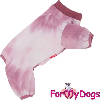 Obleček pro psa FOR MY DOGS Pyžamový overal TIE–DYE, fialový Velikost: 14/M