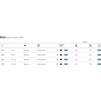 Příslušenství pro strunný nástroj Thomastik Infeld Thomastik struny pro kontrabas SuperflexibleD 2887,3 5578