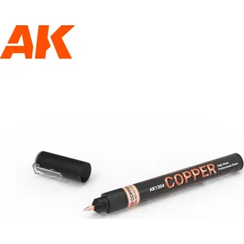 Modelářská barva AK Interactive Metallic Liquid Markers Old Copper