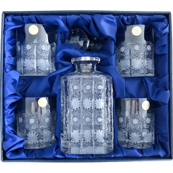 Sklenice BOHEMIA CRYSTAL Whisky set 4+1. Klasický brus 500 PK, 330 ml