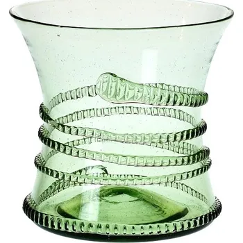 Váza Sklářská huť Tomi Lesní sklo - originální sklenice Renesanční pechr se spinou malý 250 ml