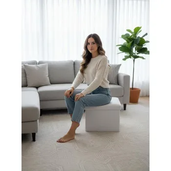 Taburet Sinsay - Taburet s úložným prostorem - béžová - 975HB-02X - 975HB-02X-ONE