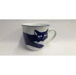 ČESKÝ PORCELÁN Hrnek MIREK 0,4 l, modrá kočka