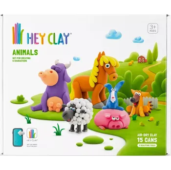 Modelovací hmota Hey Clay zvířátka – kreativní pěnová modelína pro děti 3+