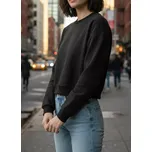 Dámská krátká crop mikina-černá