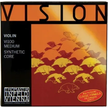 Struna pro kytaru a smyčcový nástroj Thomastik-Infeld Struny pro housle Vision Synthetic CoreSilné VI04st 127035