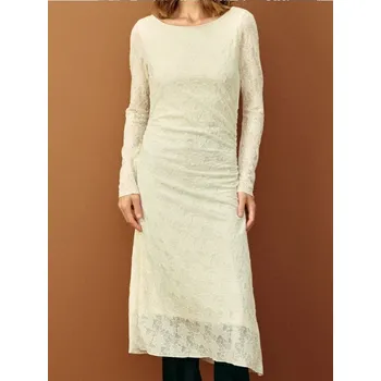 Dámské šaty Sinsay - Nabírané šaty - krémová - 963EY-01X - 963EY-01X-M