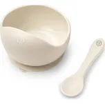 Silikonová miska se lžičkou Elodie Details - Vanilla White
