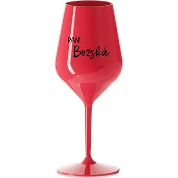 Sklenice PANI BOŽSKÁ - červený nerozbitný pohár na víno 470 ml