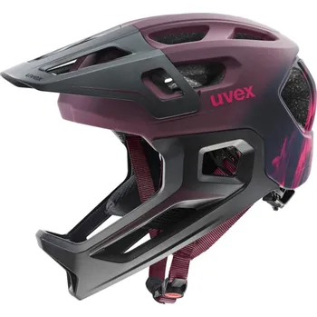 Cyklistická přilba Dětská helma UVEX React Jr Fullface Cranberry Matt