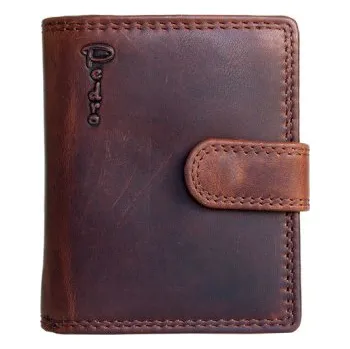 Peněženka Celá kožená malá bytelná tmavě hnědá peněženka Pedro s ochranou dat (RFID)