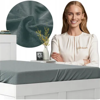 Prostěradlo Froté prostěradlo s Gumou 100x200 Šedé